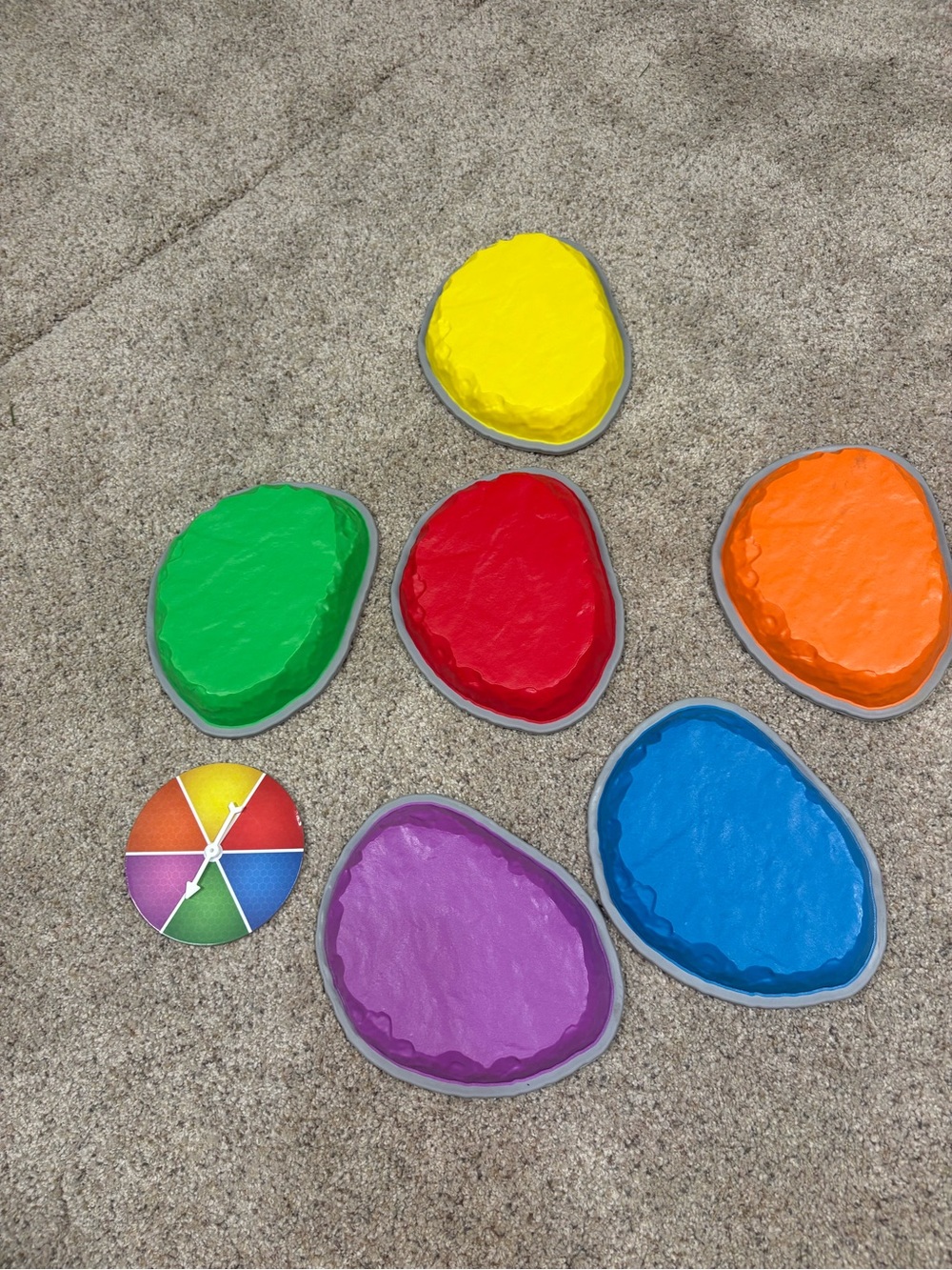 National Geographic Kids Colorful Stepping Stones Balance Set 6 Pieces w Spinner